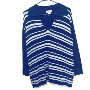 Worthington Women’s Collar V- Neck Long Sleeve Sweater 2X